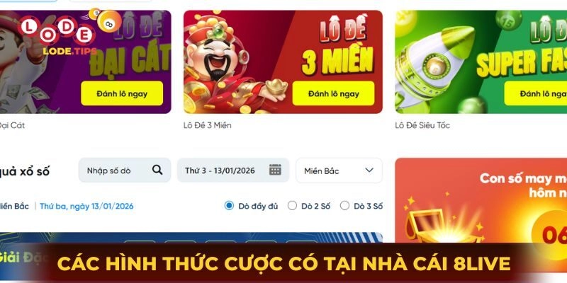 Đi qua các hình thức cược phổ biến có tại nhà cái 8Live